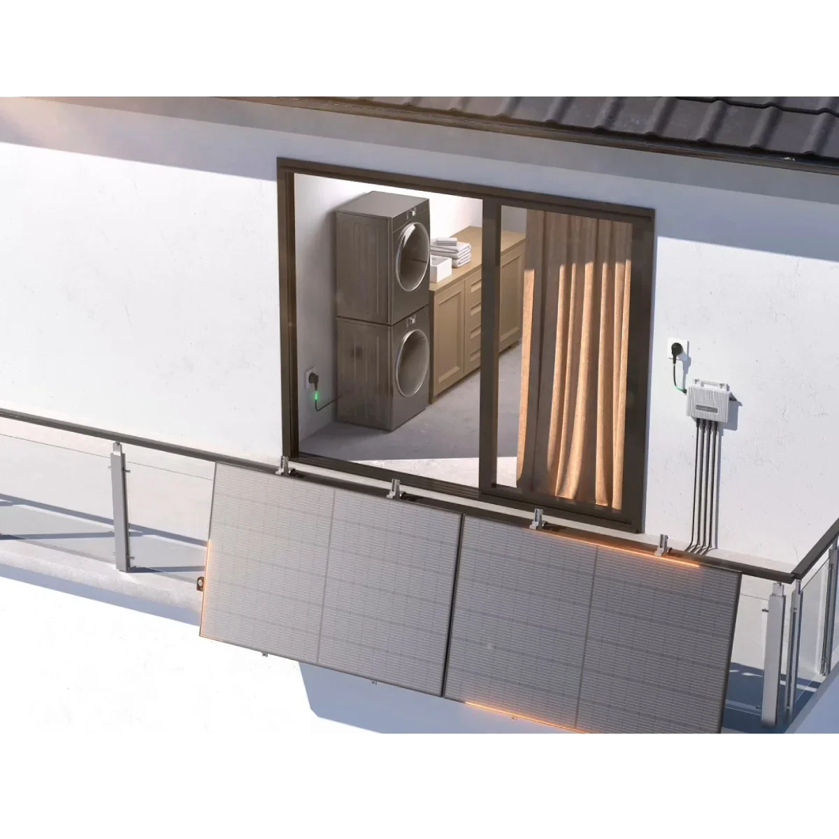 Microinversor EcoFlow STREAM 800W + 2x Painel Solar de 450W - Image 2